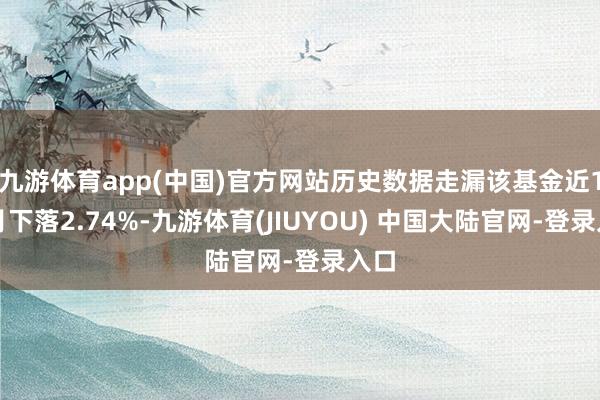 九游体育app(中国)官方网站历史数据走漏该基金近1个月下落2.74%-九游体育(JIUYOU) 中国大陆官网-登录入口