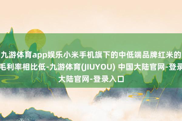 九游体育app娱乐小米手机旗下的中低端品牌红米的家具毛利率相比低-九游体育(JIUYOU) 中国大陆官网-登录入口