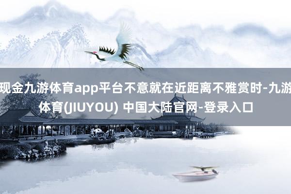 现金九游体育app平台不意就在近距离不雅赏时-九游体育(JIUYOU) 中国大陆官网-登录入口